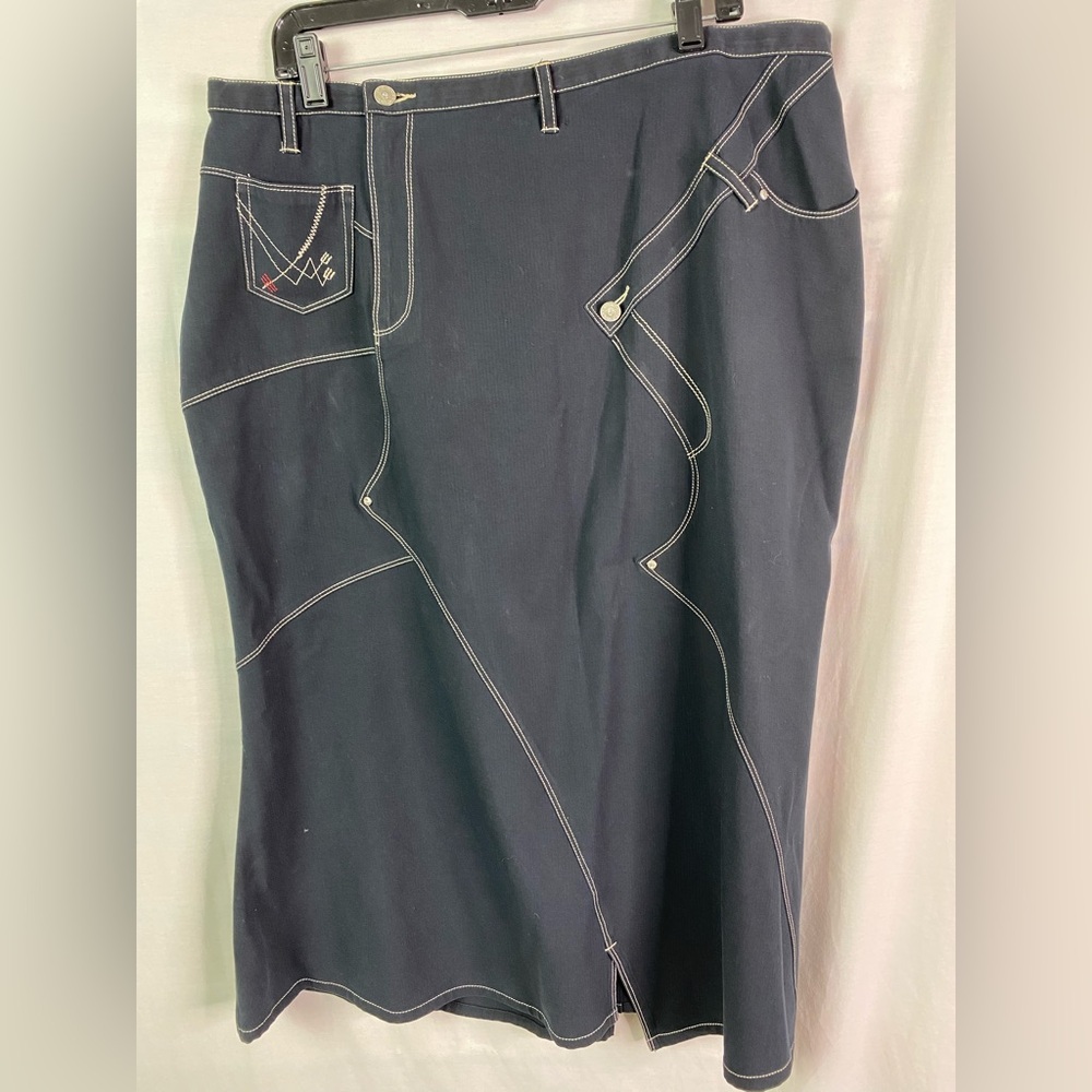 Alain Weiz Vintage 90’s Western Streetwear Jean Detail Stitching Skirt 18 Unique